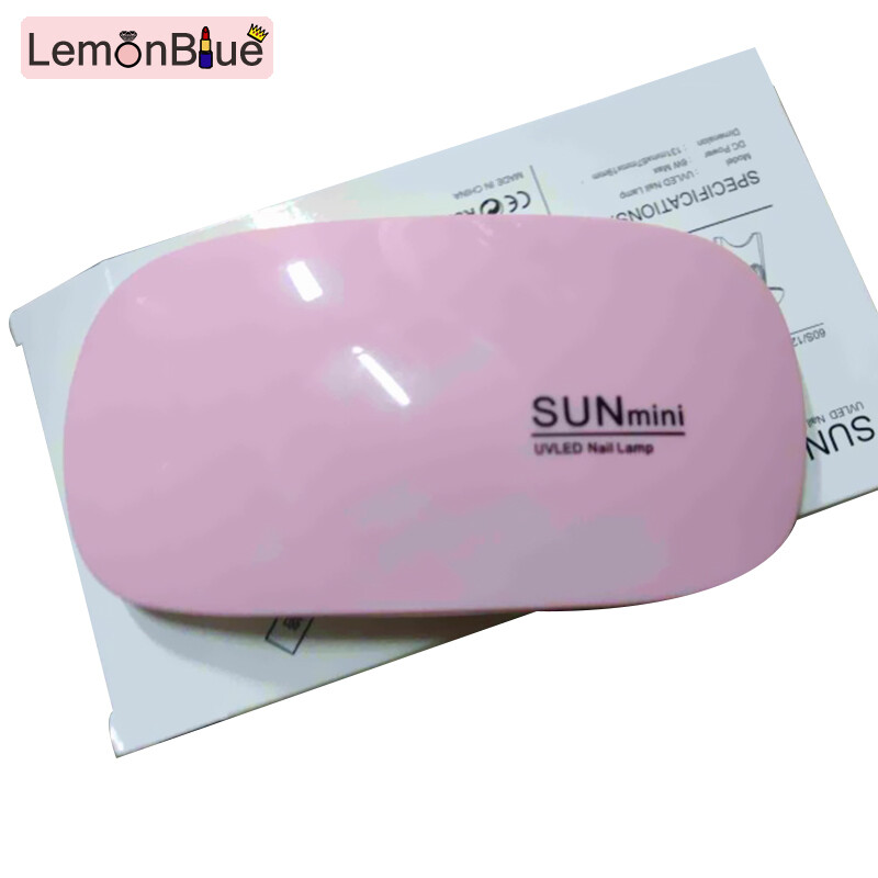 Gambar LemonBlue 6W Mini UV Dryer Portable UV Resin Curing Lamp 30s 60s Timer Nail Art Manicure Gel Dryer USB Charge Jewerly Making Tools