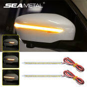 Seametal Sequential Car Rear Mirror Turn Signal Light 12V Universal Dynamic Warning Strips Lights Drl Led Flow Lamp Side Indicator Rearview Light