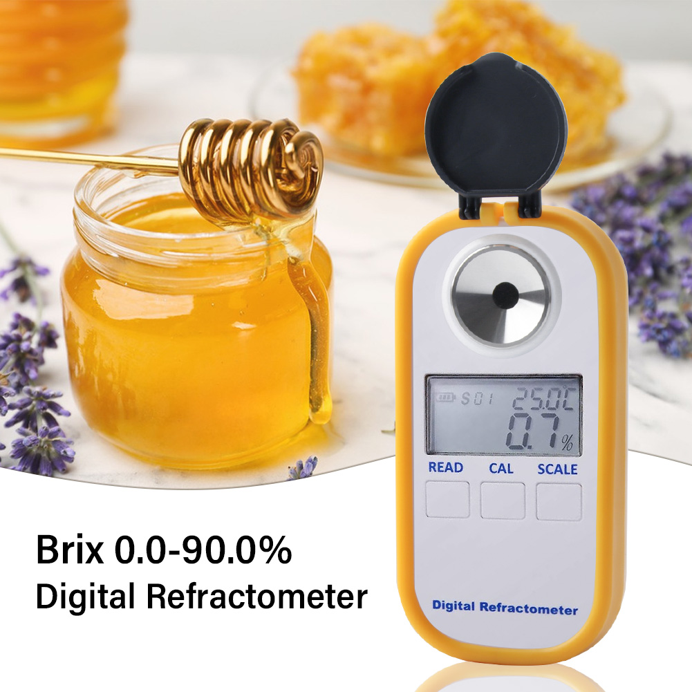 YIERYI Digital Honey Refractometer 0-90% Brix Handheld Portable Refractometer for Honey Jam Juice Dessert Concentrate ราคา 4,244 บาท*ส่งฟรี