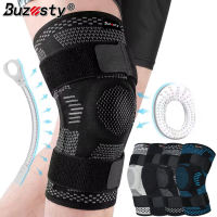 Buzesty Knee Braces with Side Stabilizers & Patella Gel Pad Double Straps Compression Knee Support for Knee Pain Relief Sleeve Meniscus Tear ACL Arthritis Joint Pain Injury RecoveryBasketball Badminton