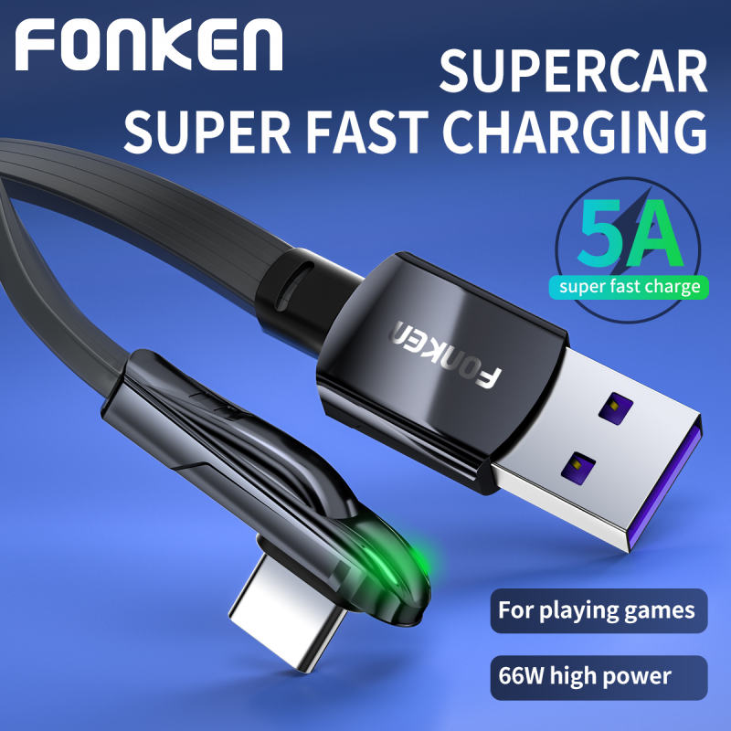 Fonken cáp sạc chơi game 90 độ, cáp dữ liệu iphone / micro usb / type-c bộ sạc usb cho điện thoại android iphone loại cáp c sạc loại micro usb sạc cáp