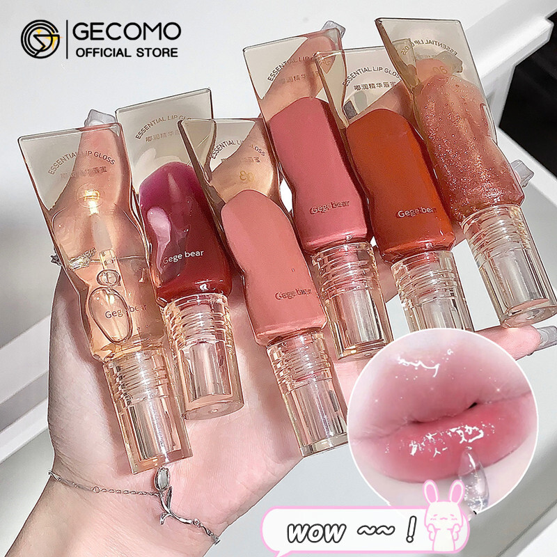 GECOMO Moisturizing Lip Gloss, Mirror Lipstick 6 Colors Natural Shiny Lip