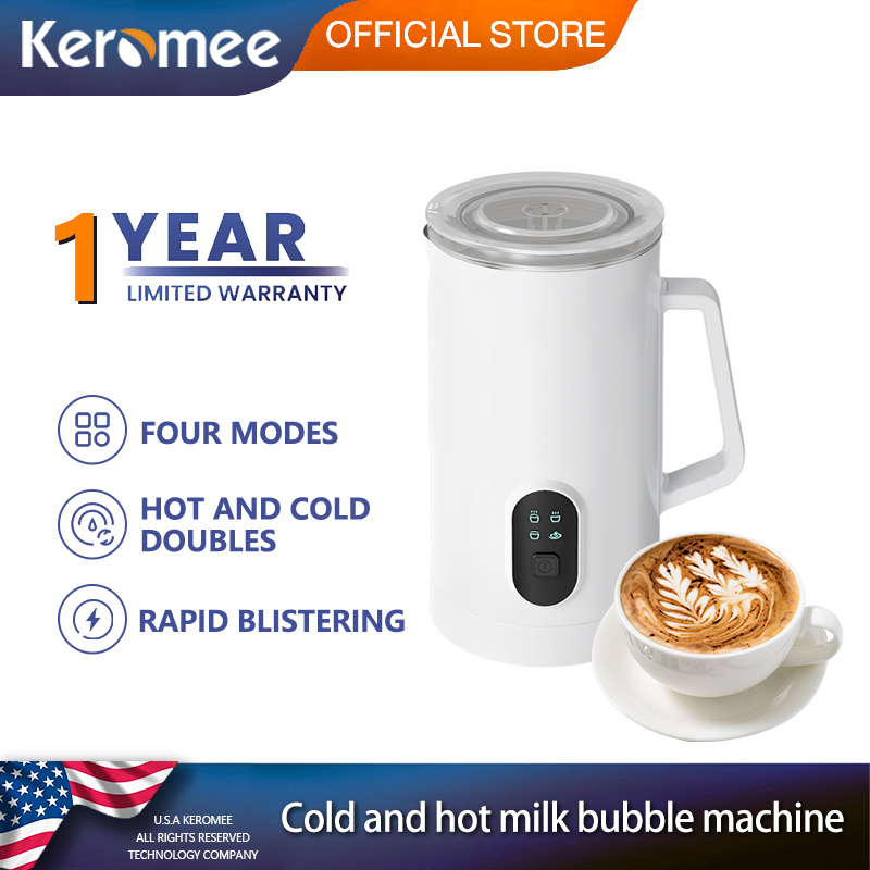 Keromee Household milk foaming machine milk heating foaming machine automatic coffee maker ราคา 1,430 บาท*ส่งฟรี