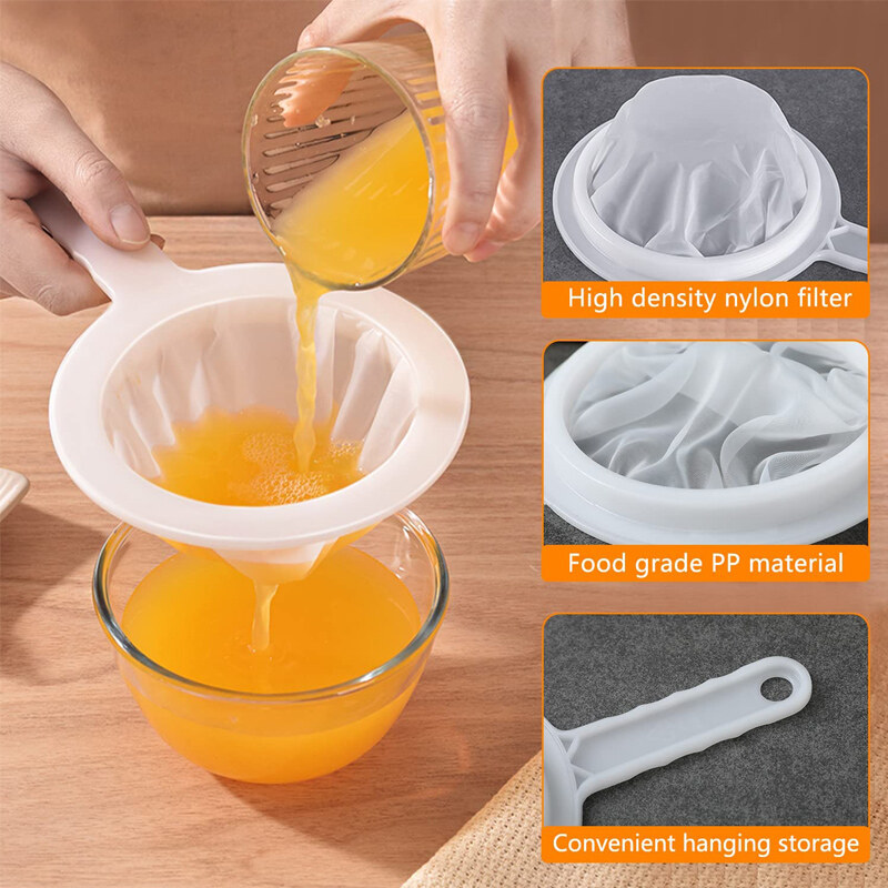 Nhà bếp sữa đậu nành phin cà phê túi tái sử dụng lưới bằng ni lông Lọc Sữa sữa chua muỗng lọc trà nước ép rượu vang colander lưới lọc