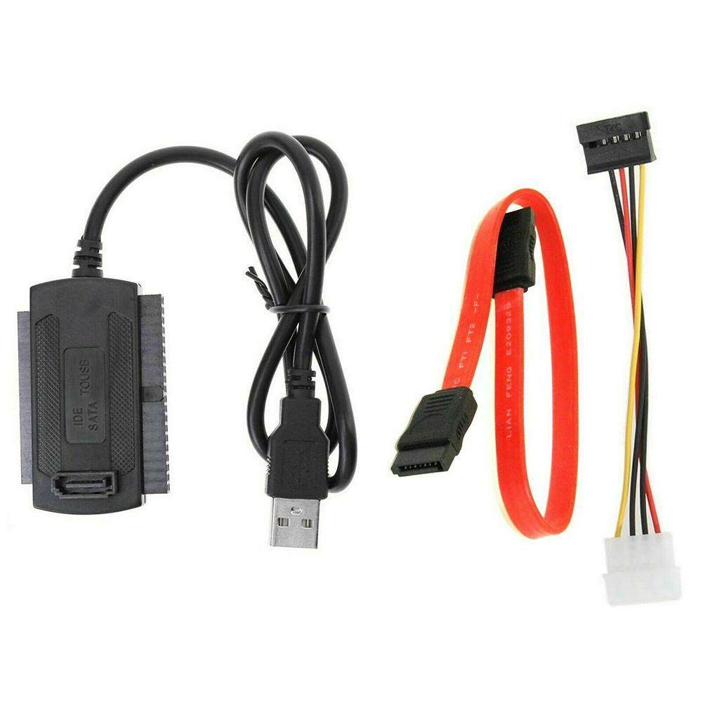 Bộ Chuyển Đổi Ổ Cứng USB 2.0 Sang IDE SATA S-ATA 2.5 4 HD Nguồn AC 3.5 Bên Với Bộ Nguồn Cáp Đổi Ngoài Chân HDD, T1W9