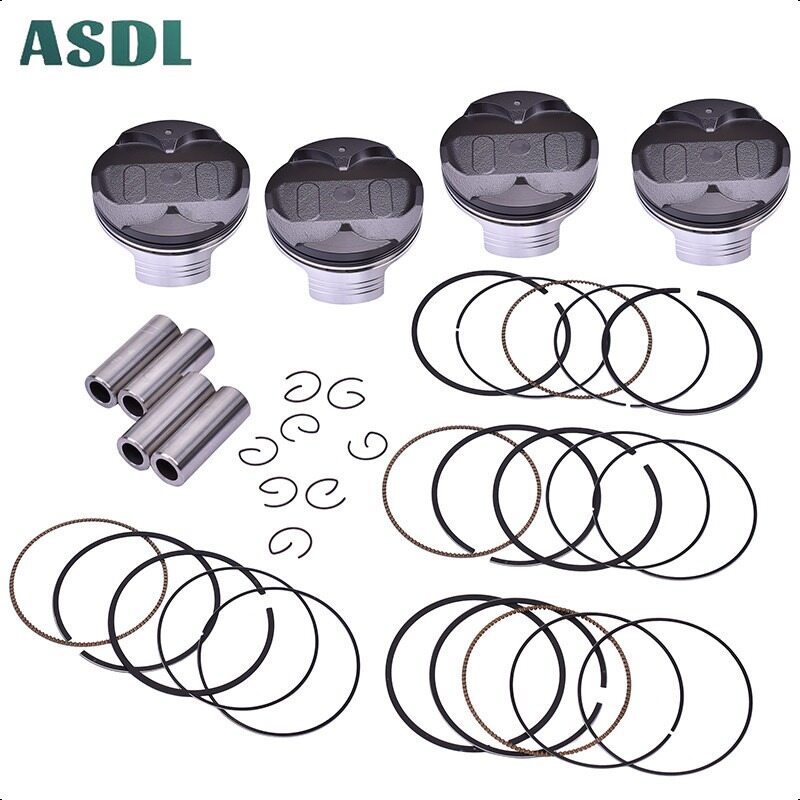 ASDL 4Set Motorcycle Engine Pison & Rings Set 76mm STD~+100 +25 +50 +75 For HONDA CBR1000RR AC 2009-2011 ราคา 4,233 บาท*ส่งฟรี