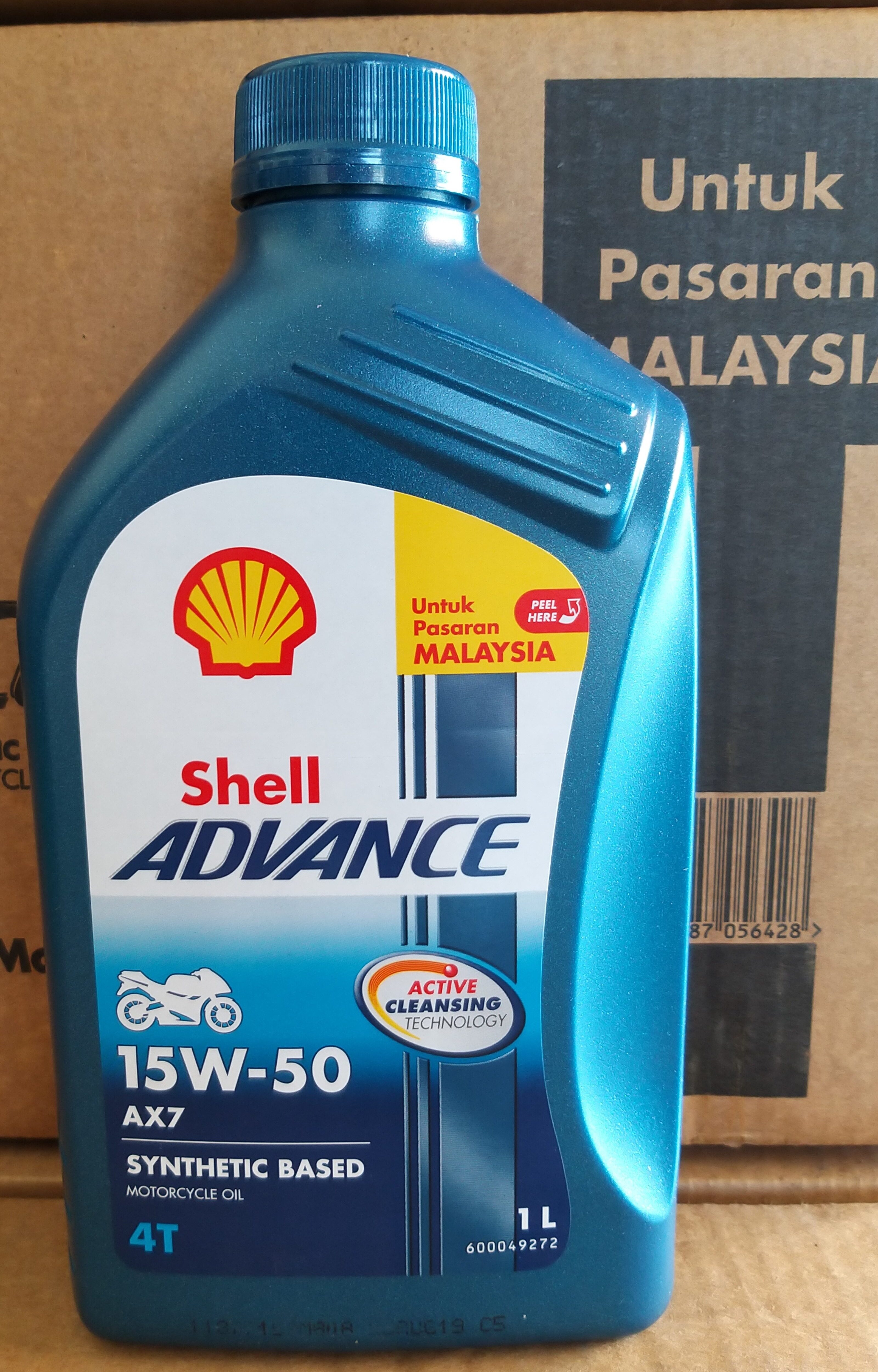 ORIGINAL SHELL AX7 4T ADVANCE SYNTHETIC BASED 15W50 MOTOR OIL 1L Price ...