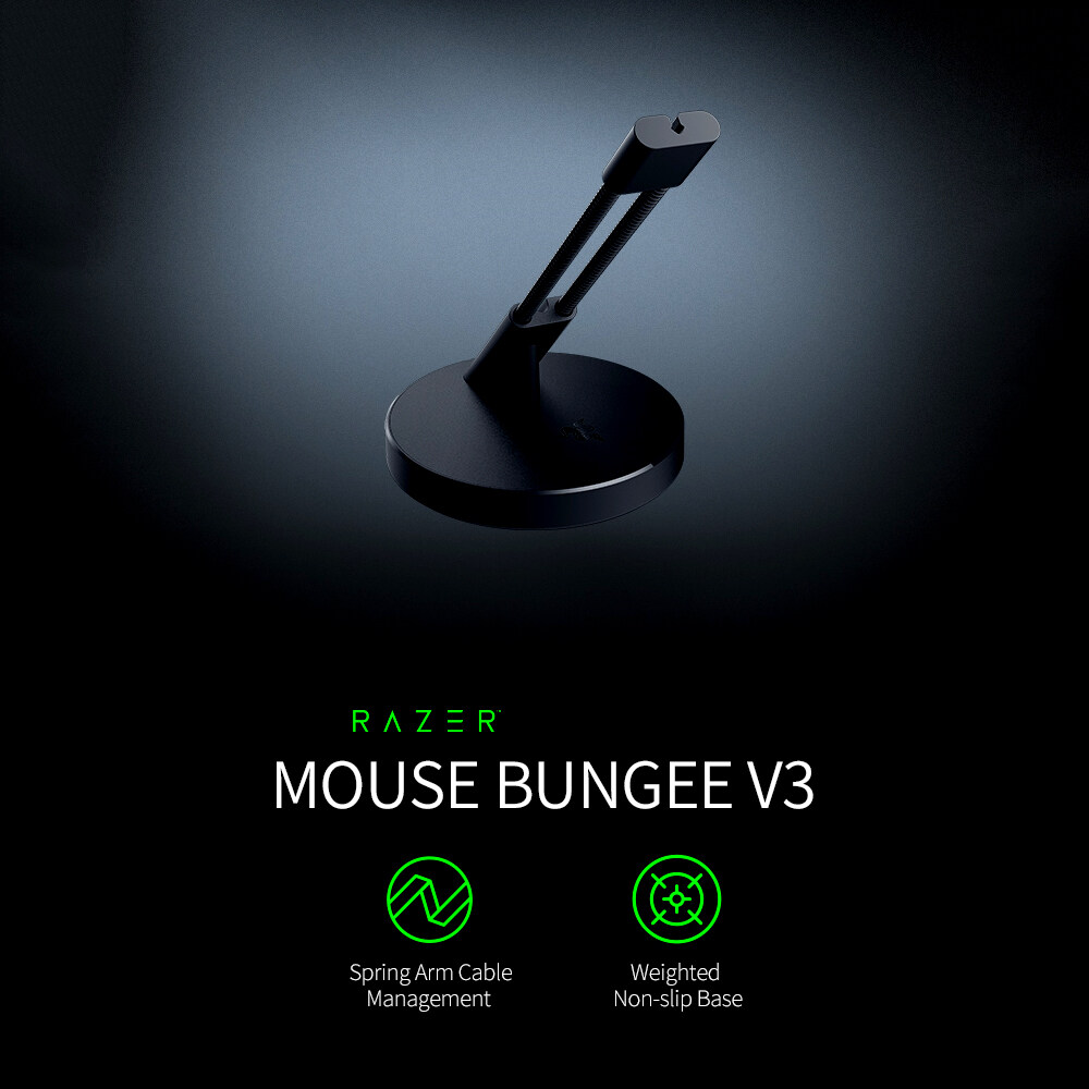Razer Mouse Bungee V3 Chroma with Razer Chroma RGB Light Strip Spring Arm  Weighted Non-slip Base Mouse Cable Organizer | Lazada PH