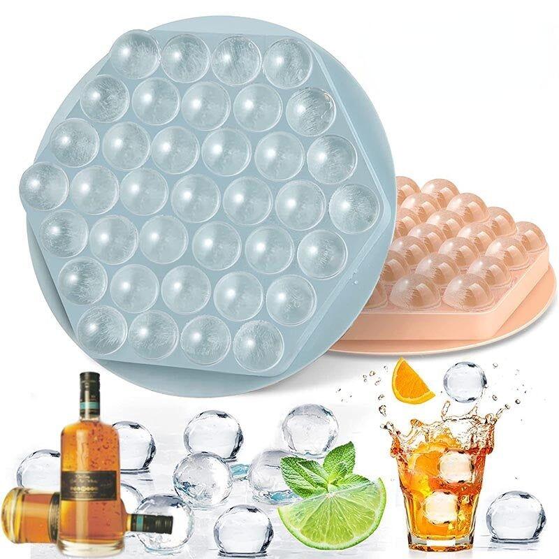 Gambar 37 Lattice Ice Cube Homemade Ice Hockey Mold Ice Box 3D Round Balls Ice Molds Home Bar Party Ice DIY Moulds For Cold Drink Tools