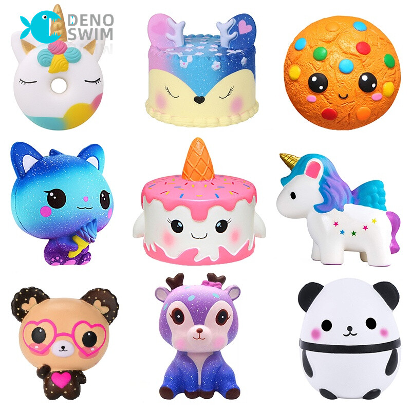 Denoswim đồ chơi bóp cho trẻ em đồ chơi bóp mềm hình động vật kỳ lân bánh ngọt dễ thương đồ chơi tăng chậm đồ chơi giảm căng thẳng mềm dẻo thần tài