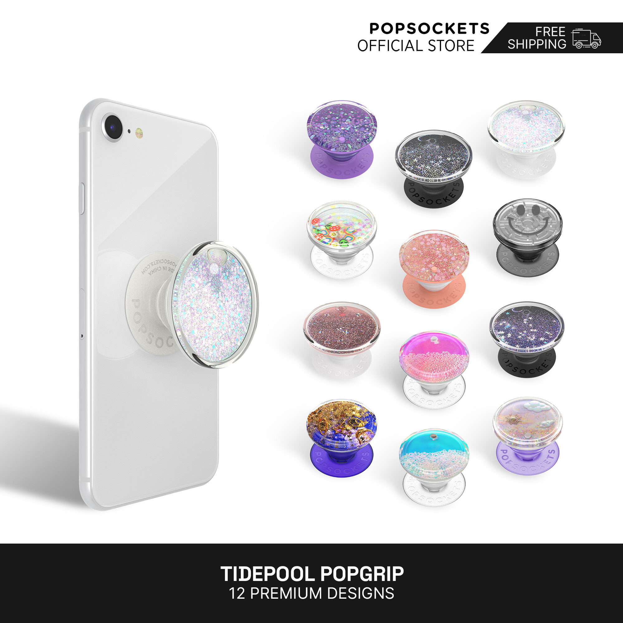 PopSockets Tidepool PopGrip | Tay Cầm Điện Thoại Cao Cấp | Giá Đỡ Giá Để Điện Thoại Tốt Nhất Và Tương Tự Như Giá Đỡ Chuông Điện Thoại | Giá Đỡ Điện Thoại Bàn Và Tương Thích Giá Treo Điện Thoại Xe Hơi | Giá Giữ Điện Thoại Giá Để Điện Thoại Và Tay Cầm Điện