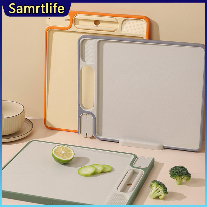 Gambar Smartlife Cutting Board Multifunctional Thickened Mildew proof Household Double sided Cut Vegetables Fruit Classification Cutting Board