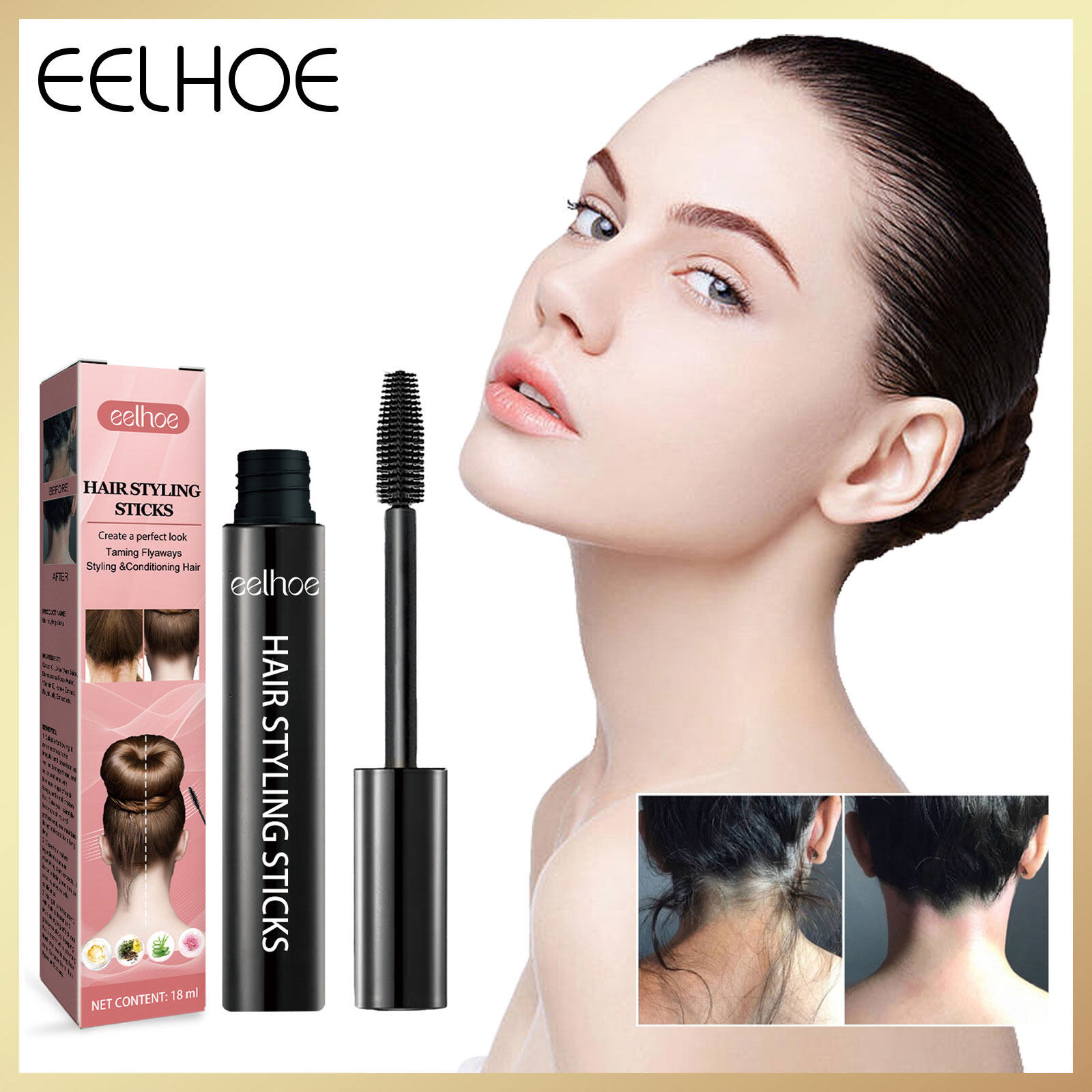 EELHOE Hair Styling Sticks Broken Hair Styling Cream Hair Finishing Stick Small Broken Hair Styling Cream Finishing Stick Shaping Tool Hair Wax Stick Gel Cream Non-Greasy Style Hair Wax Stick For Men Women Broken Hair Artifact Harga 14 Ringgit*Penghantaran Percuma