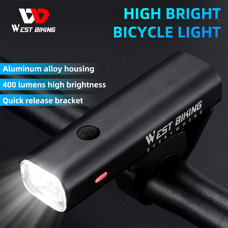 Tây đi xe đạp 400 Lumens Đèn Trước Xe Đạp thiết lập có thể sạc qua USB Xe Đạp MTB đèn đèn pha đèn hậu Đèn LED chống nước đèn đi xe đạp