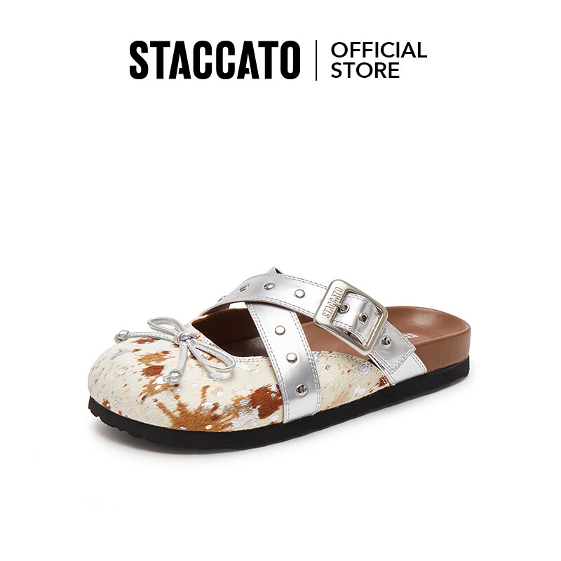 Staccato Women's Birkenstock Shoes Outer Sandals Slip-on Flat Shoes S9529 ราคา 4,880 บาท*ส่งฟรี