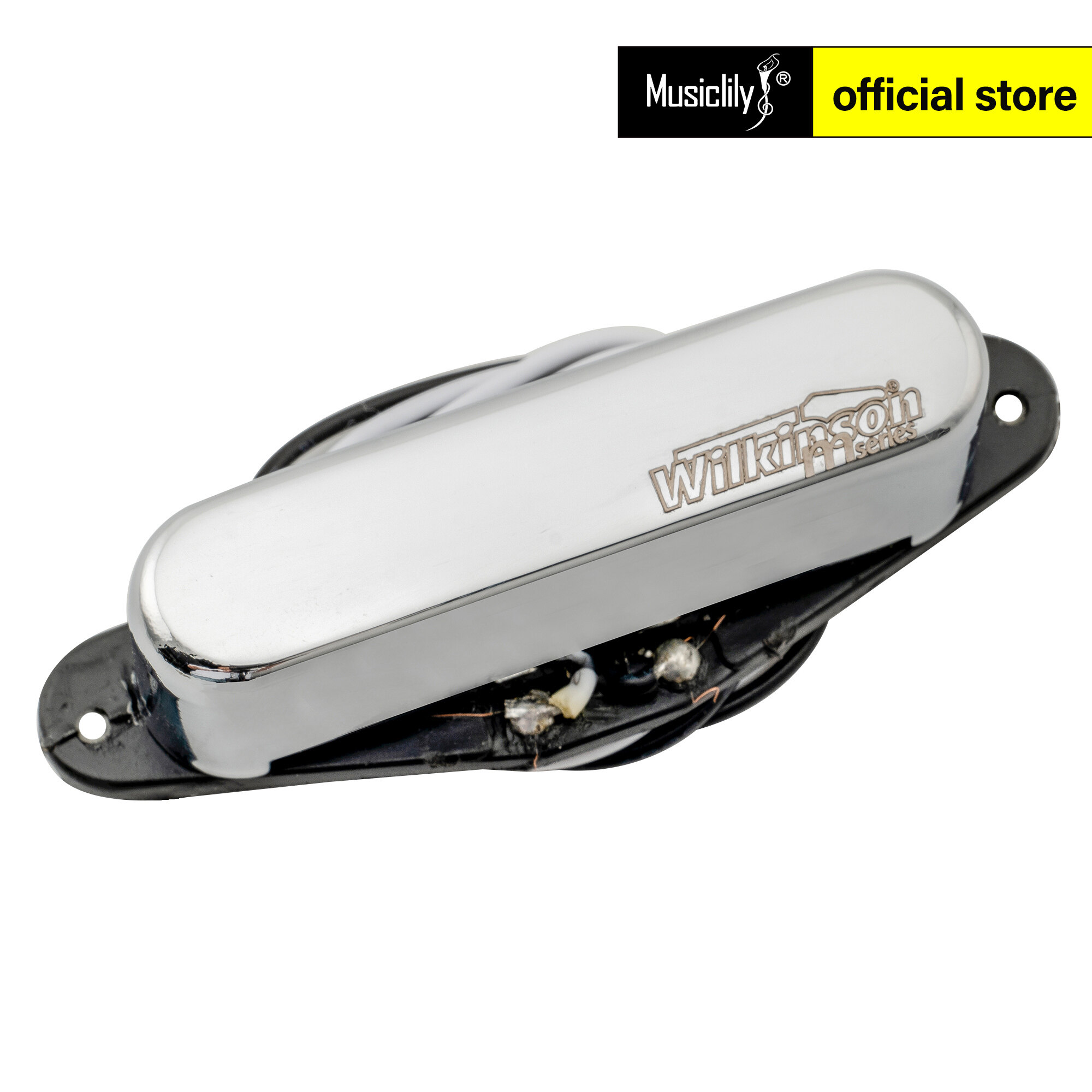 Wilkinson M Loạt Wov Cổ Điển phong cách cổ điển Alnico 5 Nam Châm Guitar Tele cuộn dây đơn Pickup ở gần đuôi Cần đàn Cho Tele Phong Cách Guitar Điện, Chrome
