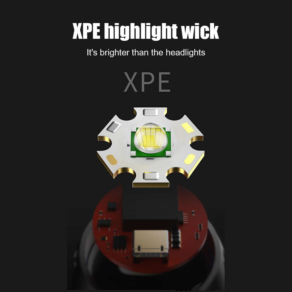 XPE Đèn Pin LED Đèn Pin Cắm Trại Đi Bộ Đường Dài Tiện Dụng Sạc