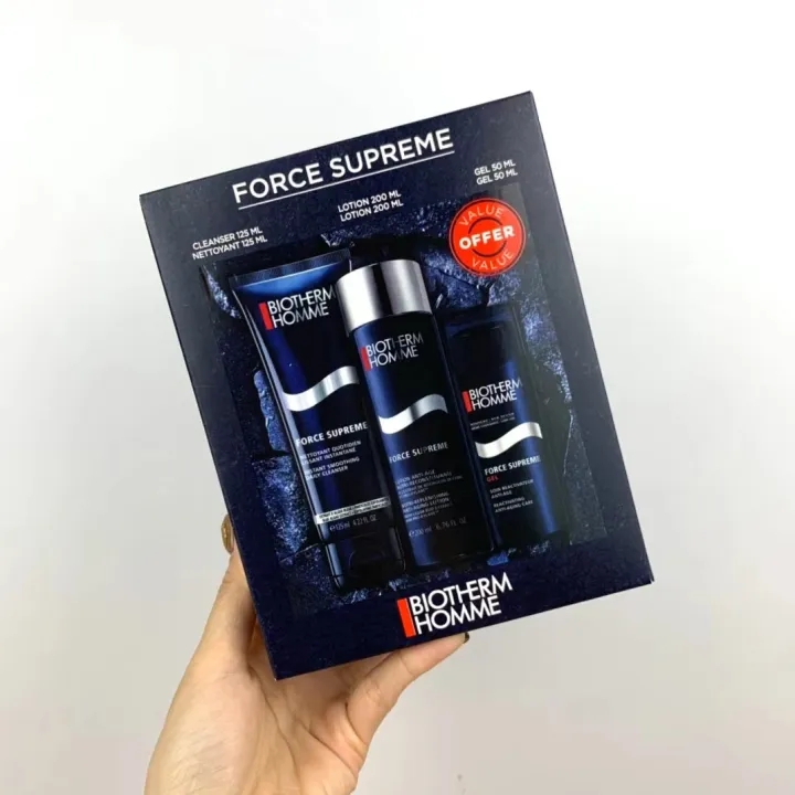 New Packing Biotherm Homme Force Supreme SET (Cleanser 125ml+Lotion 200ml+Gel 50ml) ราคา 2,592 บาท*ส่งฟรี