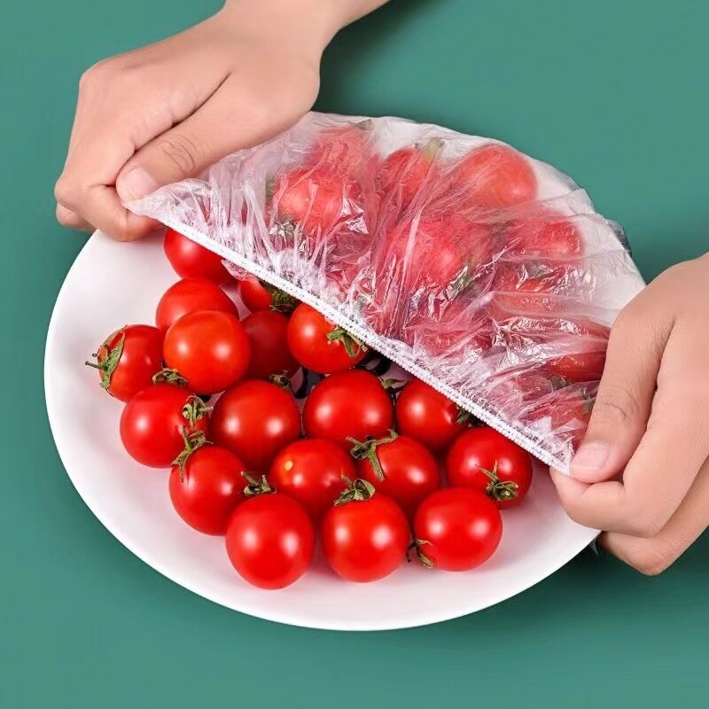 Gambar ?CW? Disposable Food Cover Plastic Wrap Elastic Food Lids For Fruit Bowls Cups Caps Storage Kitchen Fresh Keeping Saver Bag Film 1 1 1 1