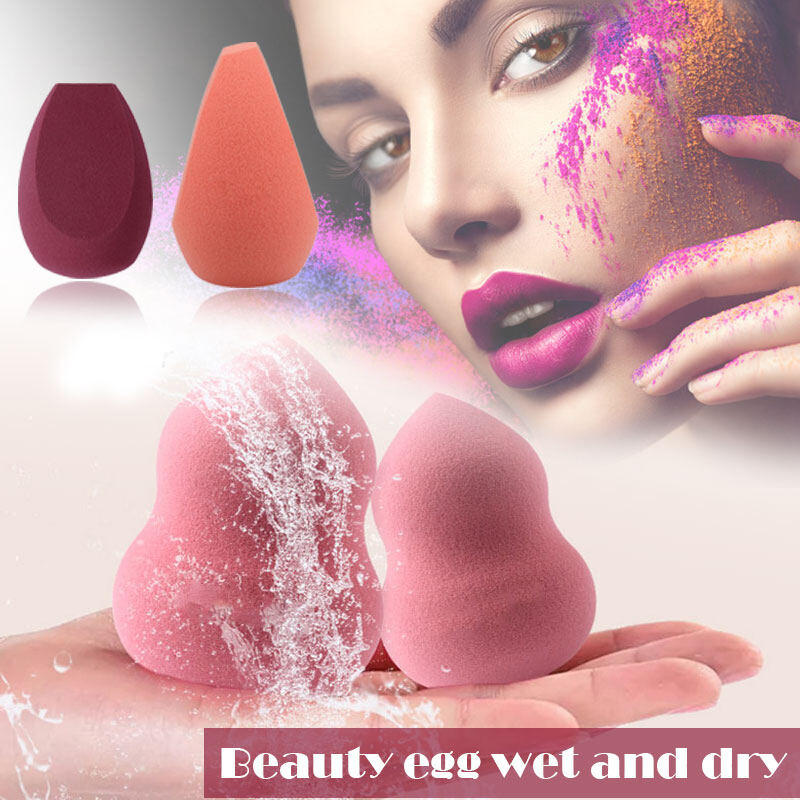 Gambar LemonBlue Makeup Sponge Foundation Blending Sponge Breathable and Soft For Concealer Powder Cream Foundation Fashion Blending Sponge Breathable Soft Dry Wet Use Makeup Sponge