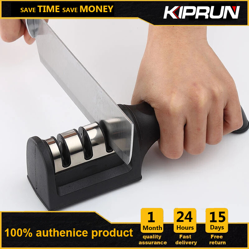 KIPRUN Sharpener Household Quick Sharpener Whetstone Stick Sharpening Knife Kitchen Sharpener 3-Stage Type ราคา 55 บาท*ส่งฟรี