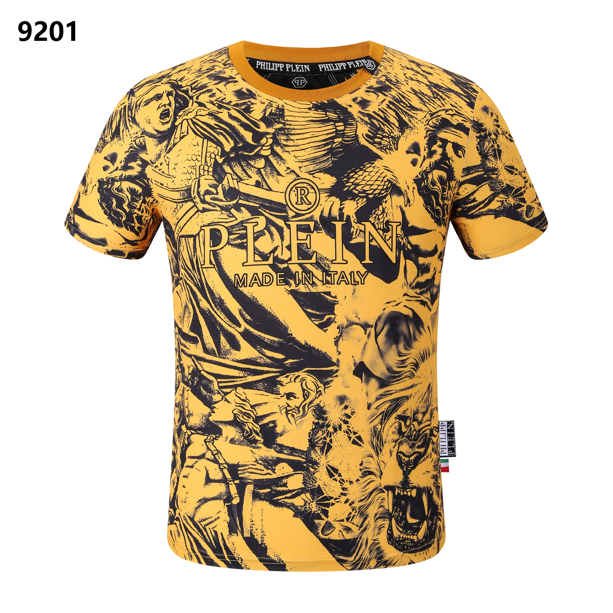 Nam chất lượng cao philipp plein vải cotton in tay ngắn T-Shirts PP Áo sơ mi áo phông độc đáo