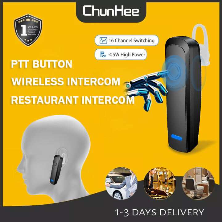 【Cepat & Lokal】DAYTECH Wireless Mini Walkie Talkie - Gaya Kait - Telinga, Radio Dua Arah, Sesuai untuk Salon / Kedai / Kilang / Hotel