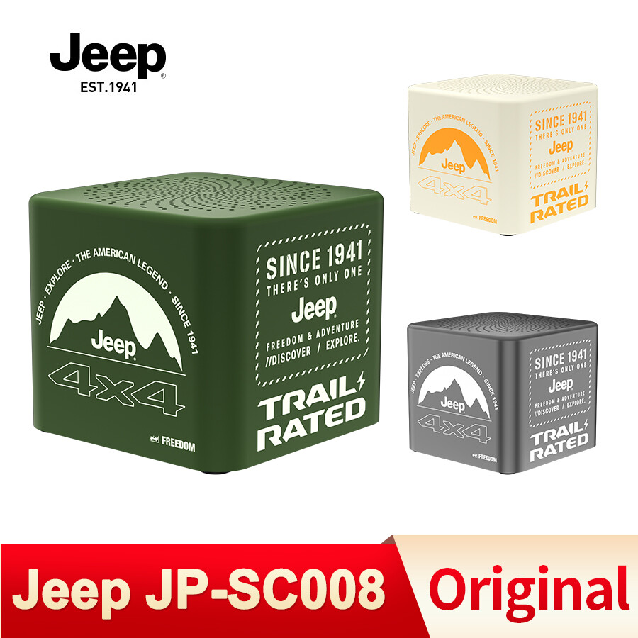 Jeep JP SC008 Bluetooth Speakers Outdoor Portable Wireless Loudspeaker Music Player HiFi Stereo Sound Subwoofer IPX5 Waterproof ราคา 199 บาท*ส่งฟรี