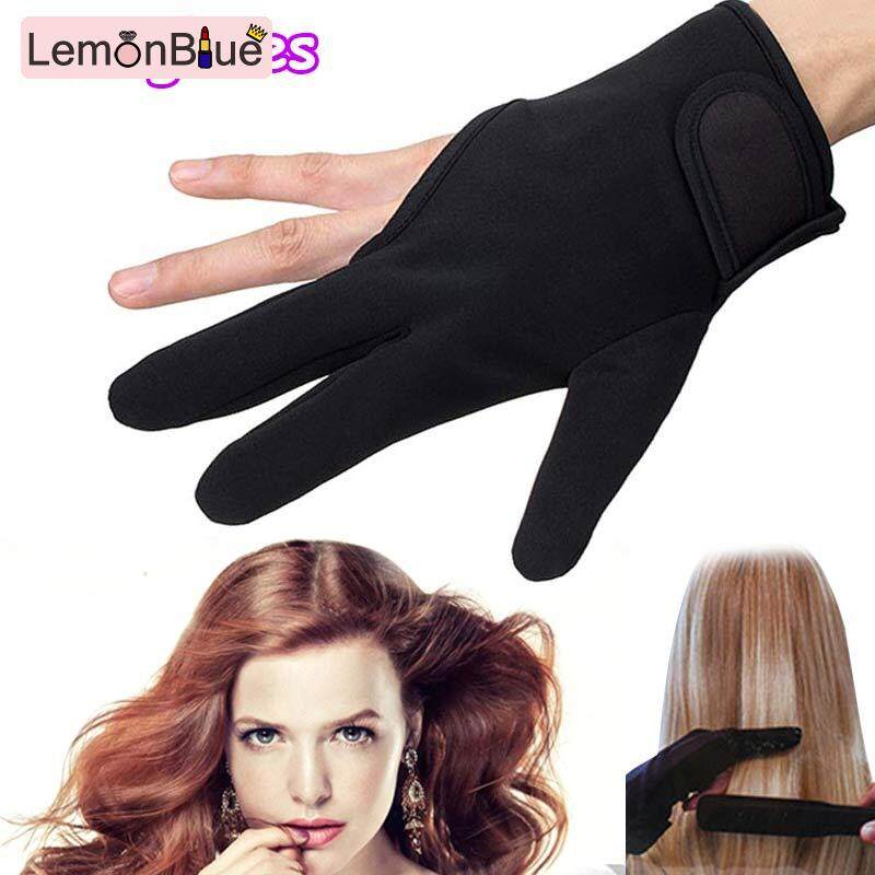 Gambar LemonBlue Barber Hairdressing Three Fingers Glove Heat Resistant Finger Protect Hair Straightening Curling Styling Accessories