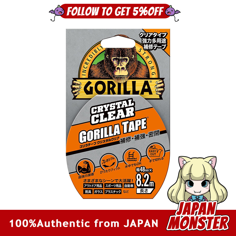 Kure Gorilla Tape Crystal Clear 48mm 8.2m Strong Multi-Purpose Repair Tape 1778 Japan