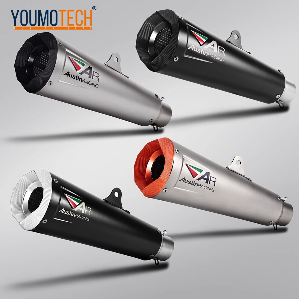 51mm Universal Motorcycle Exhaust Tail Pipe Racing Escape Muffler Stainless Steel Modified For Yamaha r7 xmax nss350 pcx ktm duke 390 250 super duke 790 1290 HONDA KYMCO ETC ราคา 2,536 บาท*ส่งฟรี