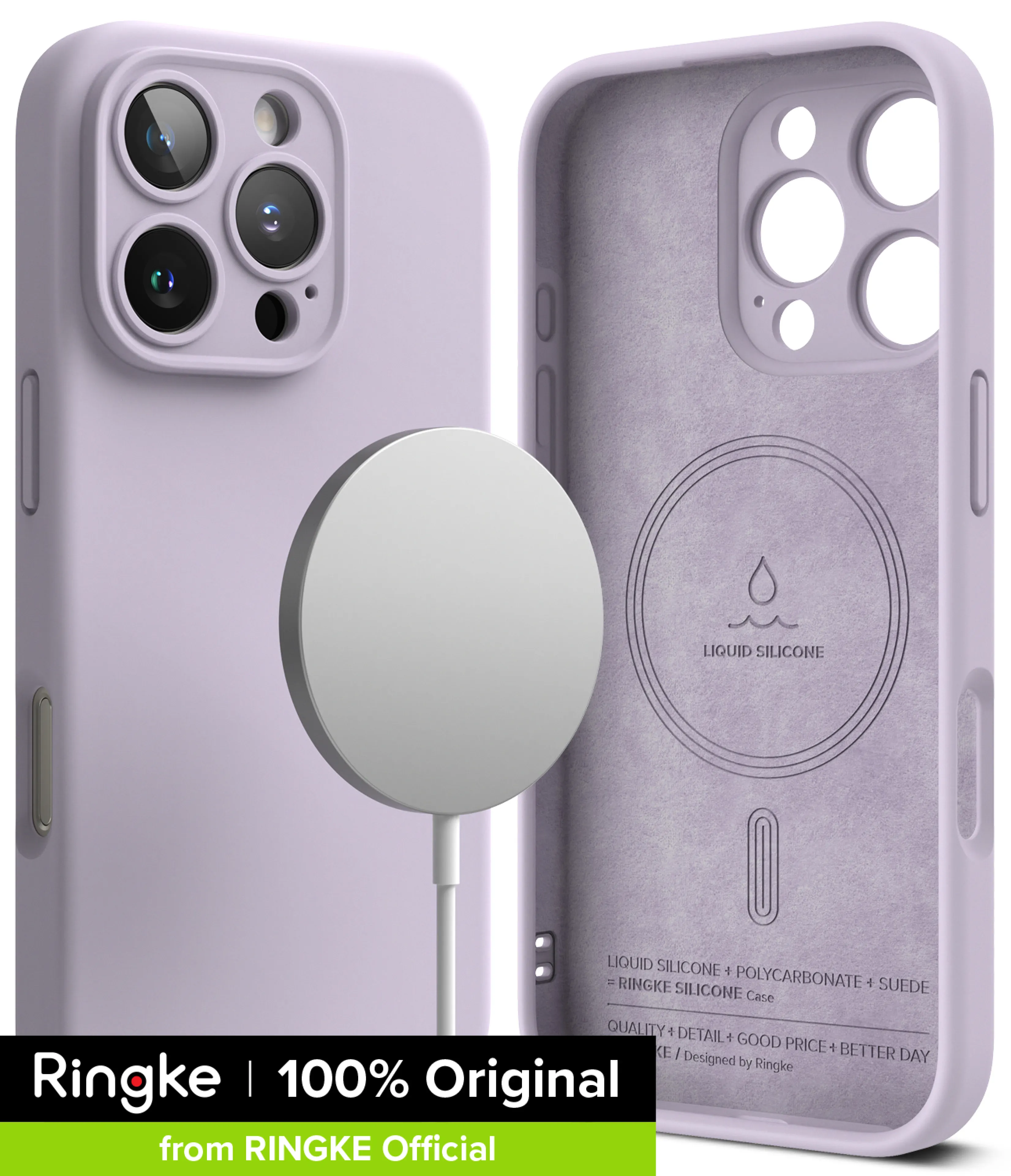 Ringke Silicone Magnetic Compatible with iPhone 16 Pro / iPhone 16 Pro Max Case, Lightweight Soft Silicone Protective Cover