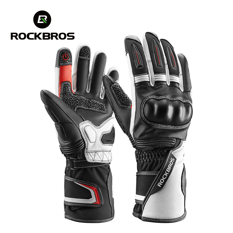 ROCKBROS Motorcycle Shockproof Glove Men's Women's Windproof Entended Full Finger Warm Protective Glove Sensitive Touching Pad Glove Motorcycle Equipment ราคา 2,999 บาท*ส่งฟรี