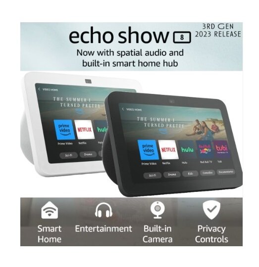 Amazon Echo Show 8 (3rd Gen, 2023 release) Smart Speaker ราคา 5,090 บาท*ส่งฟรี