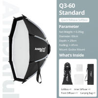 Ambitful Q3 40Cm 60Cm Nhanh Chóng Phát Hành Softbox Nhanh Chóng Thiết Softbox bát giác Godox Núi Đối Godox ML60 ML100Bi ML100R Ad300Pro video trong Studio đèn COB