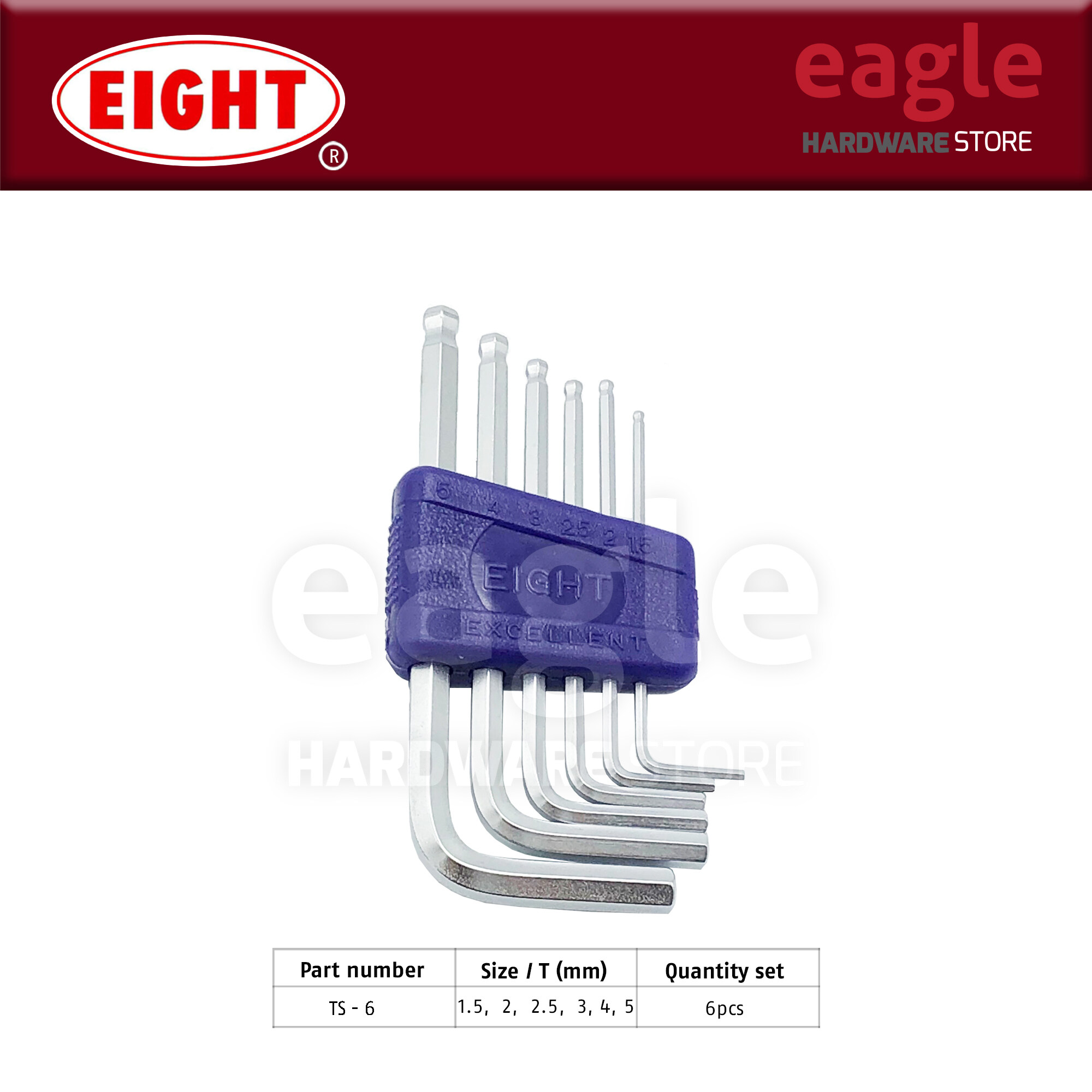 Eight store hex key