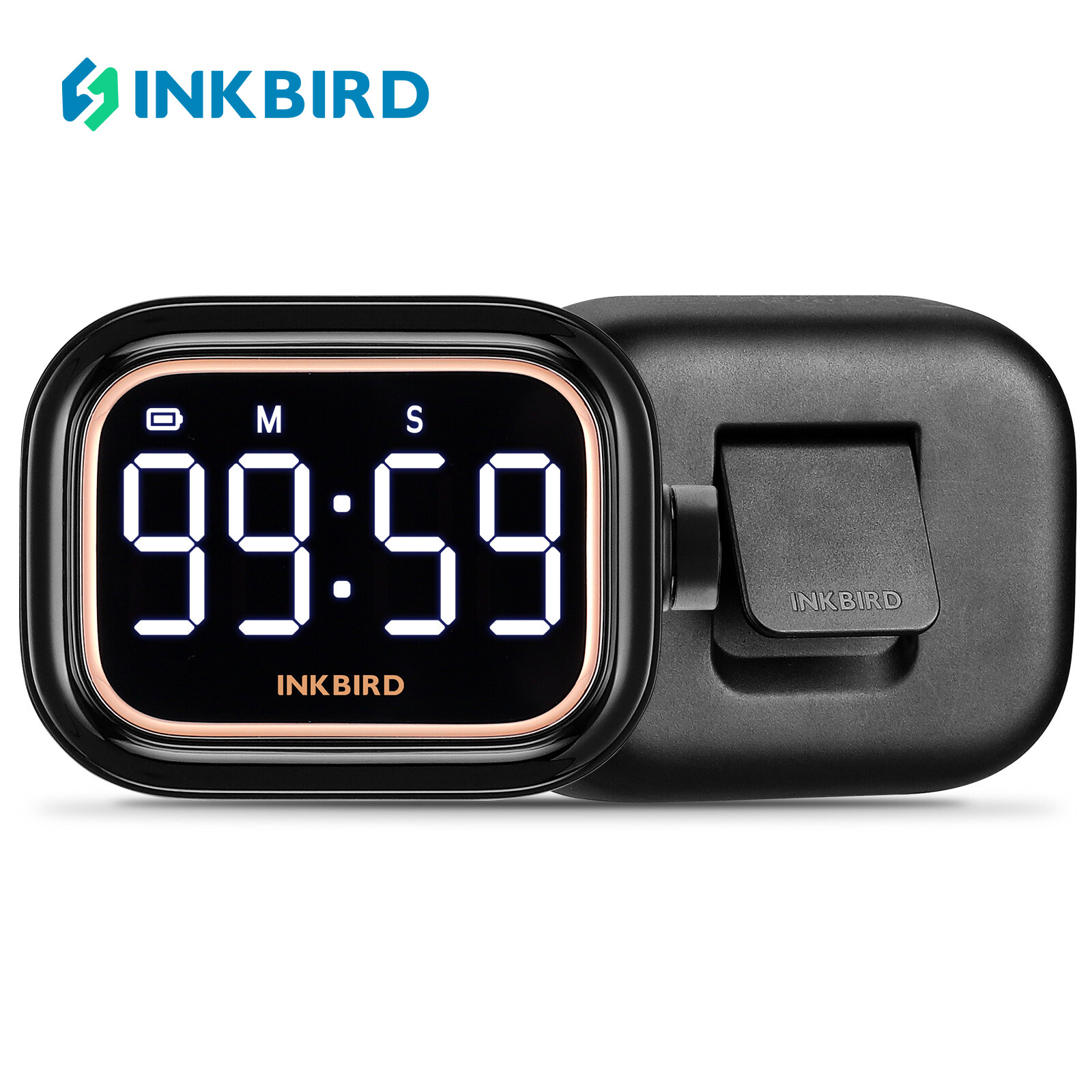 INKBIRD Rechargeable Digital Kitchen Timer with Alarm IDT-02 Large LED Smart Countdown Countup Timer for Cooking Office Fitness Toothbrush Skin Care ราคา 588 บาท*ส่งฟรี