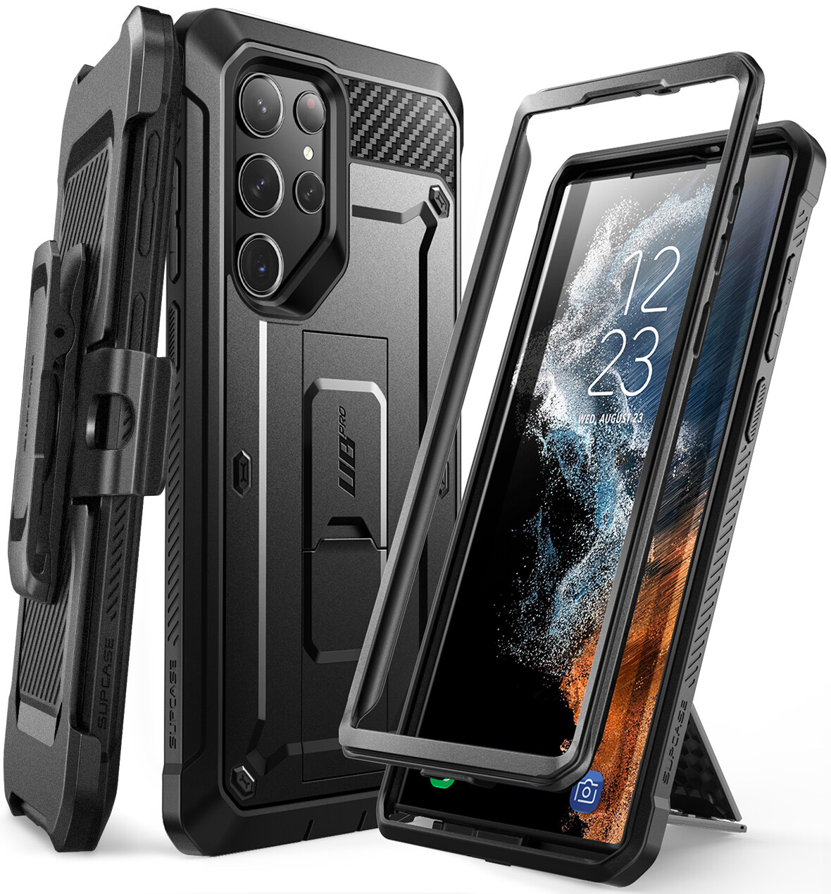 Supcase ốp lưng unicorn beetle pro cho samsung galaxy s23 ultra 5g ốp có chân đế & kẹp thắt lưng gồ ghề hai lớp toàn thân không tích hợp bảo vệ màn hình