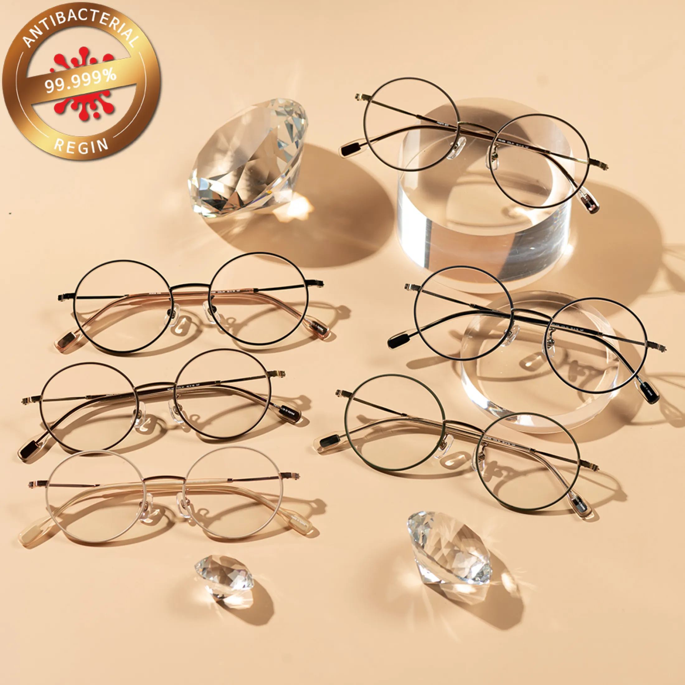 Eyetemplet Rg28 Kacamata Titanium Lapisan Antibakteri Regin Gaya Korea Kacamata Bingkai Optik Lingkaran Emas Antik Lazada Indonesia