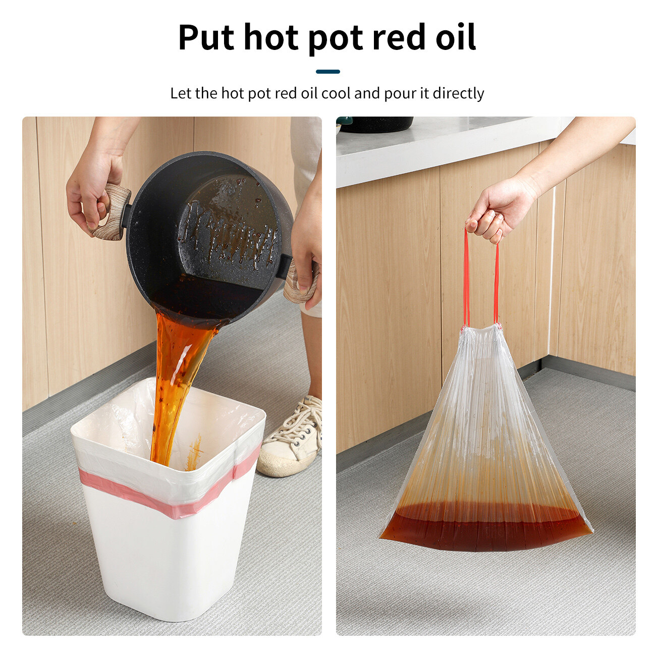 CNMF Túi Nhựa Dày Có Dây Rút Chống Đâm Thủng Dung Tích Cao