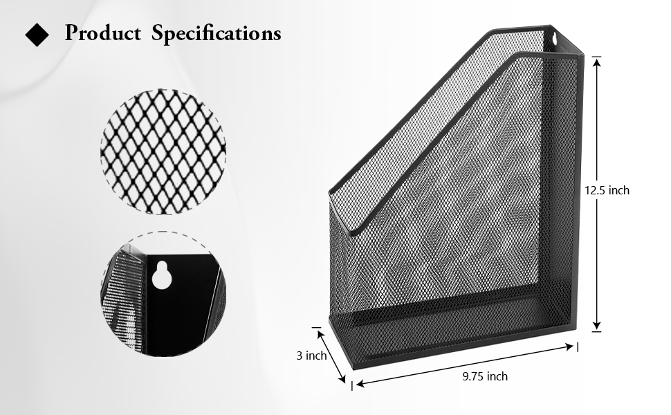 Research Paper Rack Wire Mesh Wall Mounted or Freestanding Document Rack, Magazine and File ...