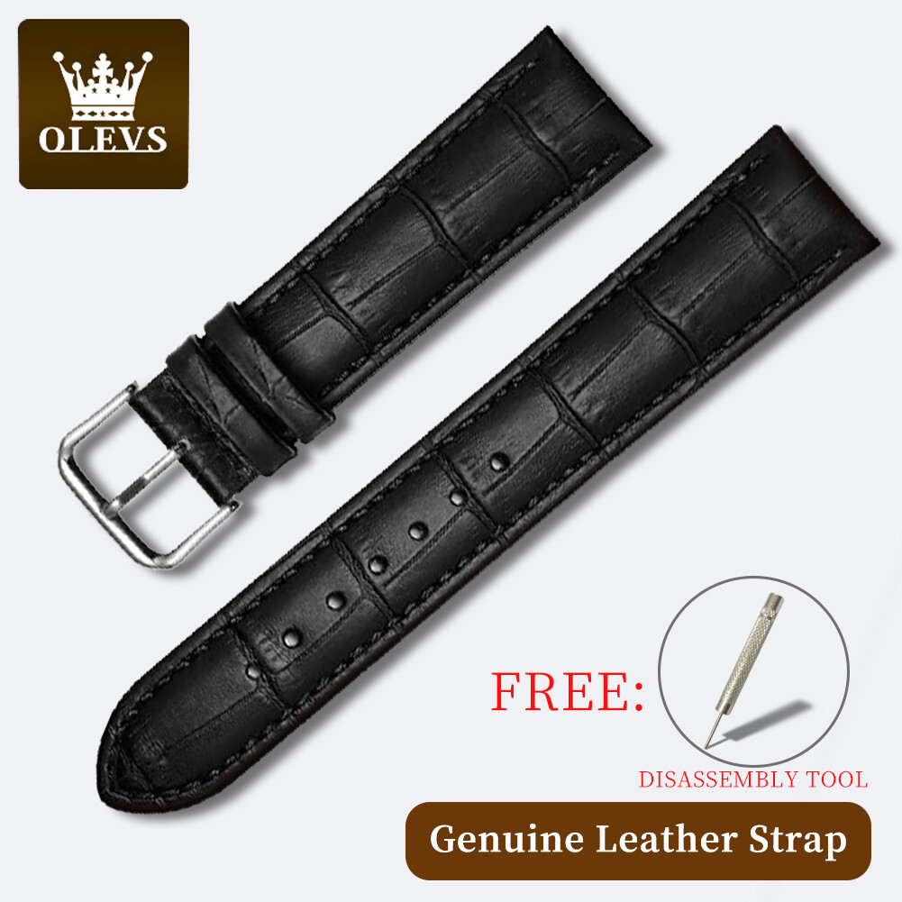 OLEVS Brand Watch Strap Accessories Black /Brown Strap Width 2CM Length 20CM Free Tools ราคา 261 บาท*ส่งฟรี