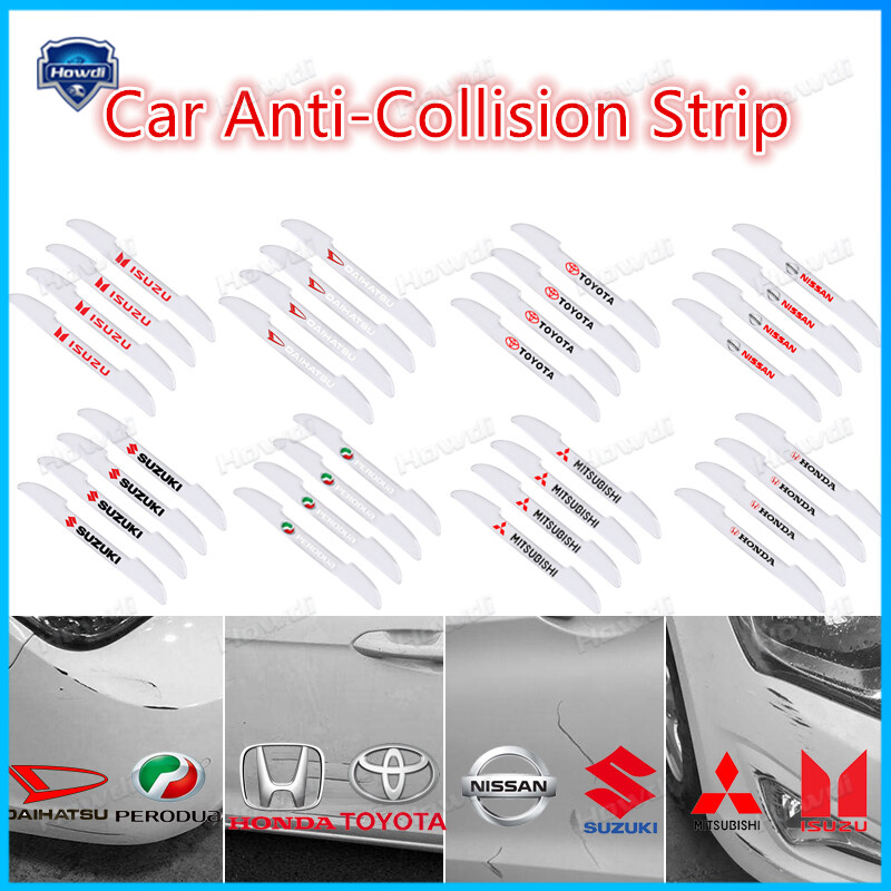 4 cái bảo vệ cửa xe, cạnh bảo vệ dải bảo vệ chống va chạm với logo
