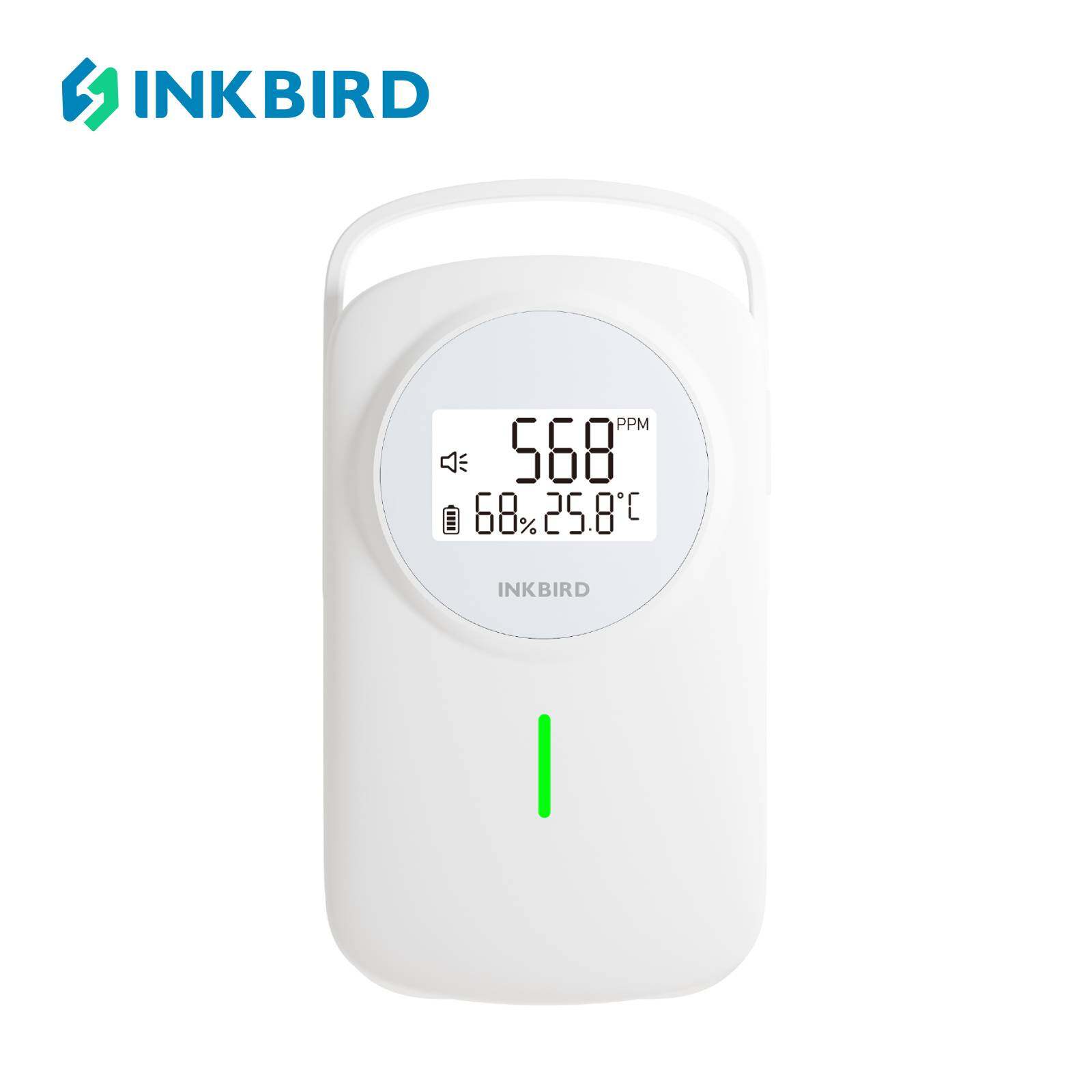 INKBIRD IAM-T2 3in1 Bluetooth CO2 Detector High Prescise NDIR Sensor Rechargeable Indoor Temperature Humidity Monitor Light and Sound Dual Alert ราคา 1,557 บาท*ส่งฟรี