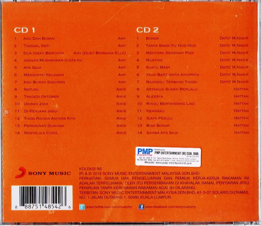 4 Lelaki Terhebat Amy Search / Awie Wings / M. Nasir / Hattan 2CD 