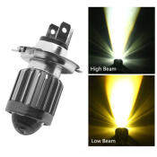 BA20D LED Motorcycle Headlight Bulbs, Dual Color, 360° Hi/Lo Beam