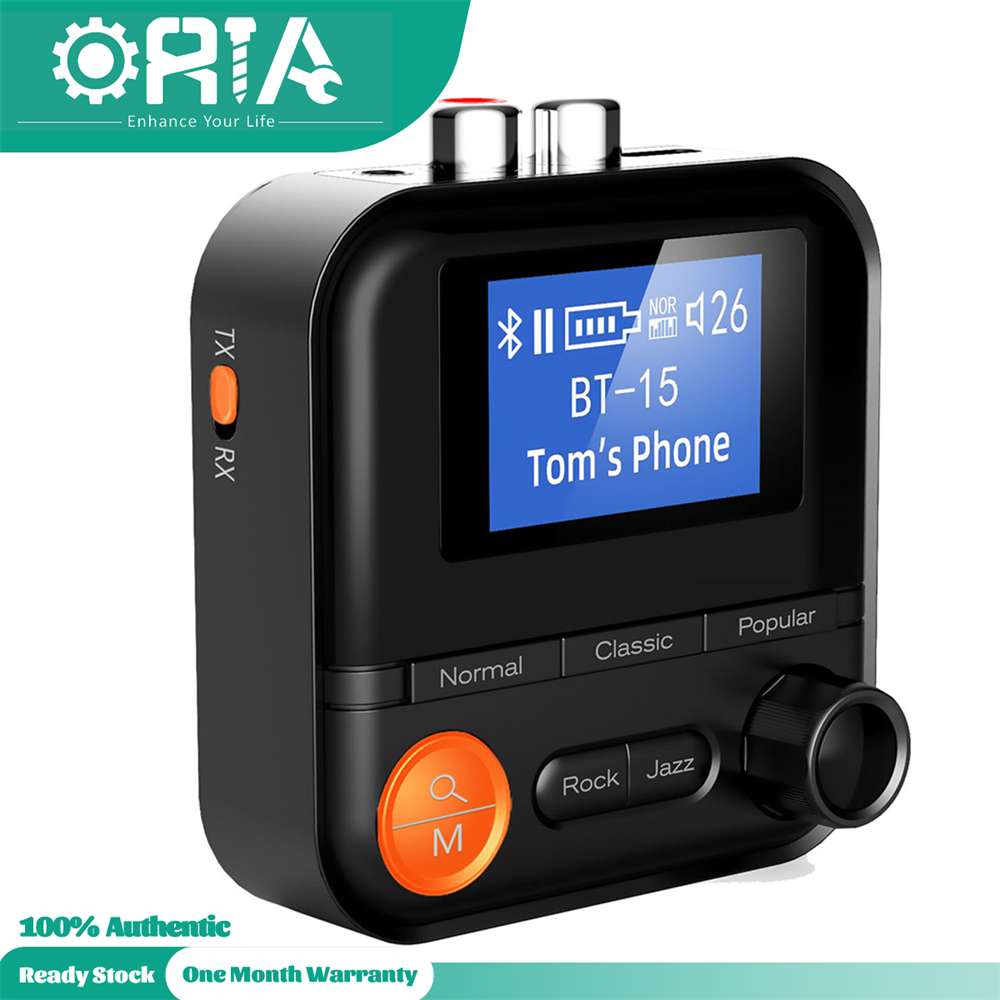ORIA 2 in 1 Bluetooth Receiver Transmitter Audio Transmitter Bluetooth 5.2 Audio Adapter with 3.5mm AUX Cable, Lotus Cable, Compatible with Computer Home Stereo System Headphones ราคา 245 บาท*ส่งฟรี