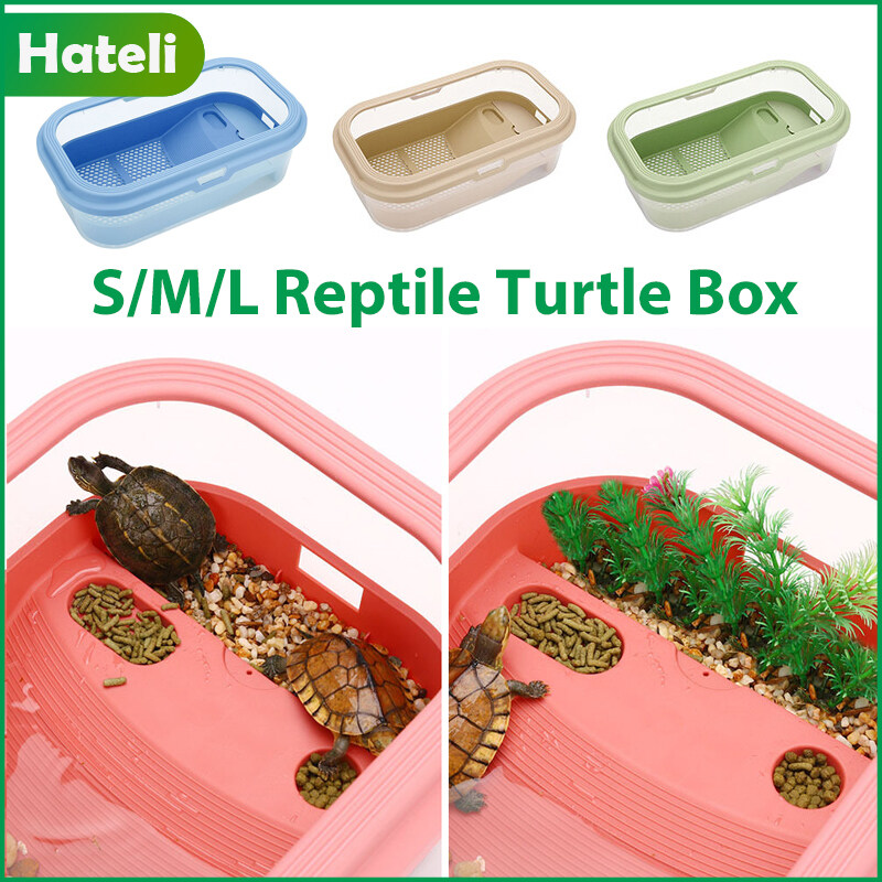 HATELI Bể Nuôi Rùa Có Sân Thượng Bể Rùa Lớn Bể Cảnh Quan Bể Rùa Phụ Kiện Bể Cá Sinh Thái Sáng Tạo