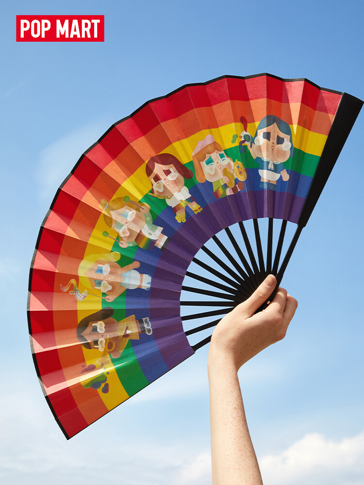Pop mart crybaby cheer up,baby! series-folding fan