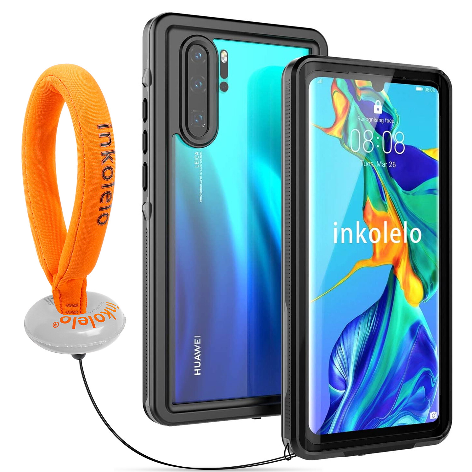 Inkolelo Ốp Điện Thoại Chống Nước Cho Huawei P30 Pro Ốp Lưng Chống Sốc Trong Suốt Lặn Dưới Nước Ốp Bảo Vệ Toàn Diện 360 Cho Huawei P30 Pro